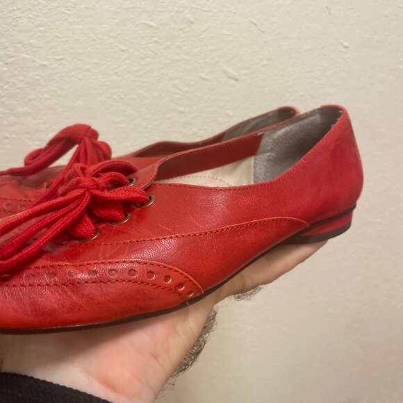 Lucky Penny Red Loafer Shoes - Picture 2 of 6